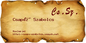 Csapó Szabolcs névjegykártya