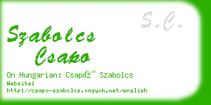 szabolcs csapo business card